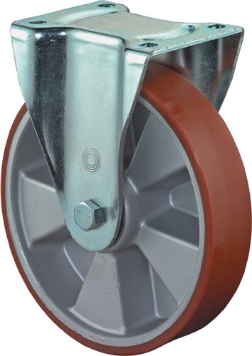 300kg ohne Feststeller Gummi BS Rollen Schwerlast-Lenkrolle D 125mm Trgf